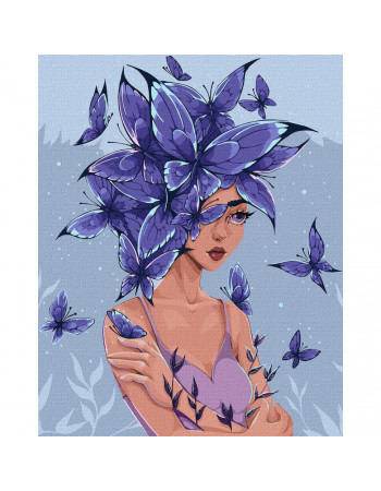Картина по номерам 'Мысли-бабочки' ©lien_illustration Идейка KHO2585 40х50 см