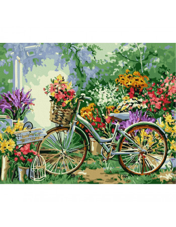 Картина по номерам. Art Craft 'Велосипед в цветах' 40*50см 12501