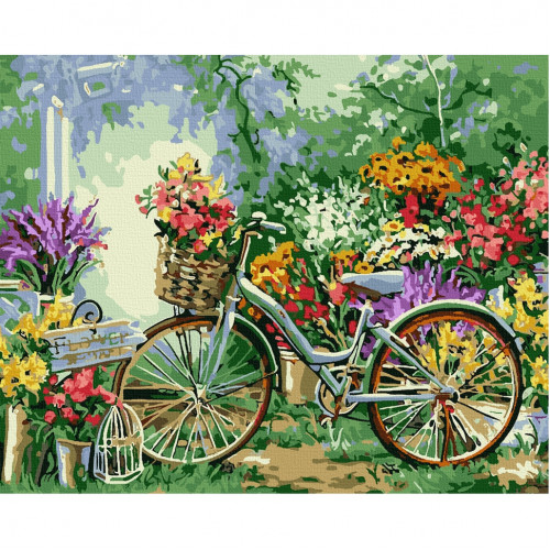 Картина по номерам. Art Craft 'Велосипед в цветах' 40*50см 12501