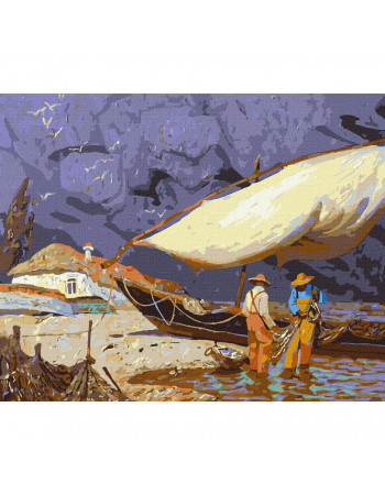 Картина по номерам 'Рибалки' ©tolstukhin artem Идейка KHO2611 40х50 см