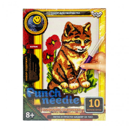 Набор для творчества 'Punch Needle: Котик' PN-01-07 ковровая вышивка