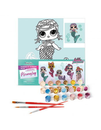 Картина по номерам 'L.O.L. Surprise! Mermaids Merbaby' KHO6262, 40х40 см