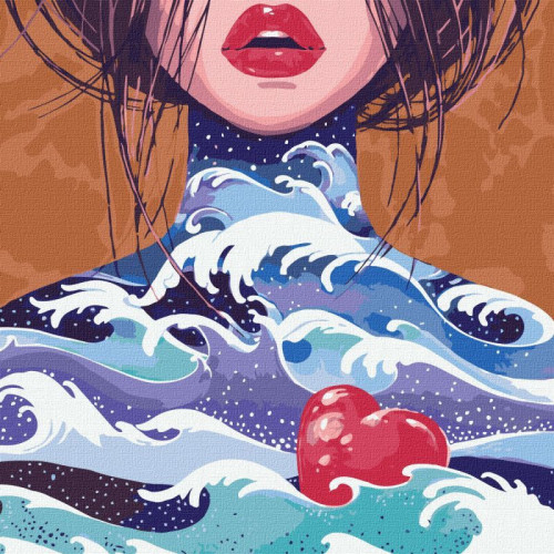 Картина по номерам 'Сердце океана' ©lesya_nedzelska_art Идейка KHO4951 40х40 см