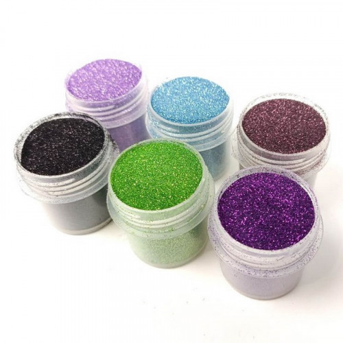 Набор глиттера для био-тату 'Большой № 4' glitter-set-big-6x-4, 6 штук по 12 мл