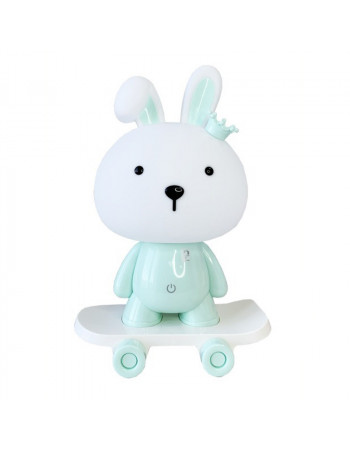 Ночник детский «Зайчик на скейте» MGZ-1407(Blue) питание от USB