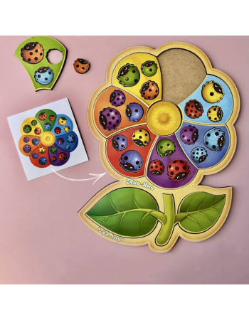 Настольная развивающая игра 'Цветик-семицветик-2' Ubumblebees (ПСФ039) PSF039 сортер с карточками