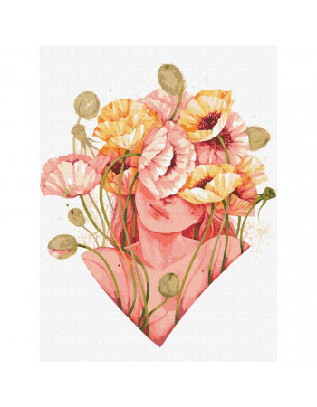 Картина по номерам 'Цветочное прикосновение' ©lesya_nedzelska_art Идейка KHO2589 30х40 см