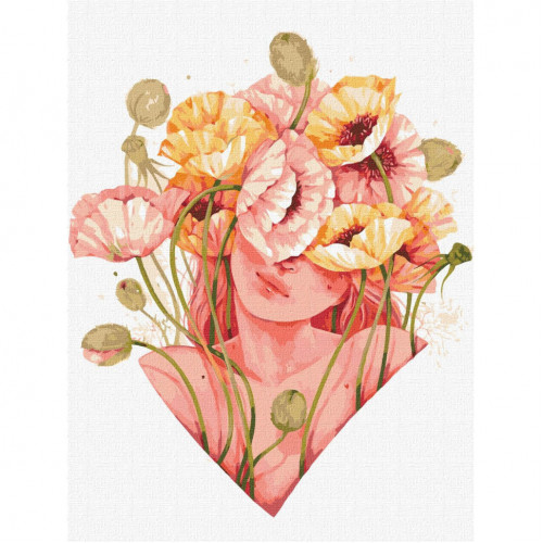 Картина по номерам 'Цветочное прикосновение' ©lesya_nedzelska_art Идейка KHO2589 30х40 см