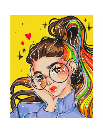 Картина по номерам 'Яркий образ' @ nila_art_art BS53519  Brushme 40х50 см