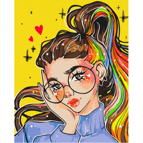 Картина по номерам 'Яркий образ' @ nila_art_art BS53519  Brushme 40х50 см