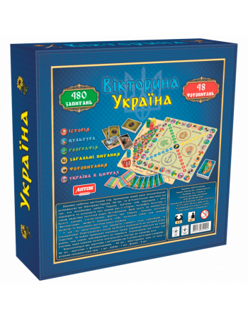 Настольная игра 'Викторина Украина' 0994 развивающая игра