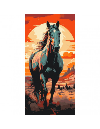 Картина по номерам 'Horse art' 11541-AC 40х80 см