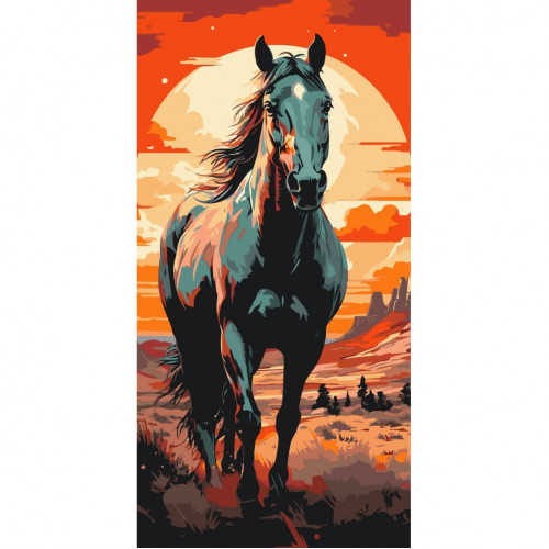 Картина по номерам 'Horse art' 11541-AC 40х80 см