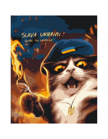 Картина по номерам 'Котик восстанец' © Марианна Пащук Brushme BS53120 40х50 см