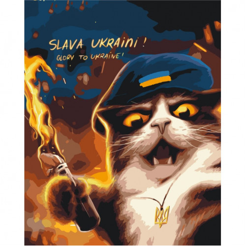 Картина по номерам 'Котик восстанец' © Марианна Пащук Brushme BS53120 40х50 см