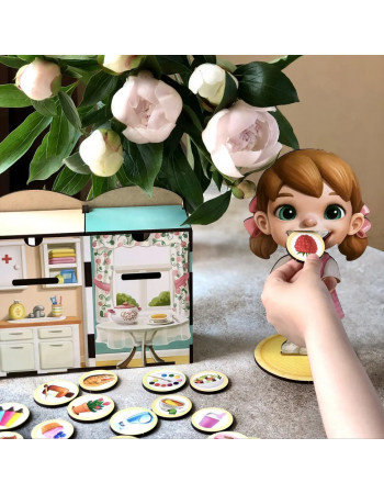 Деревянная настольная игра 'Съедобное-несъедобное' Ubumblebees (ПСФ091) PSF091 сортер-комодик