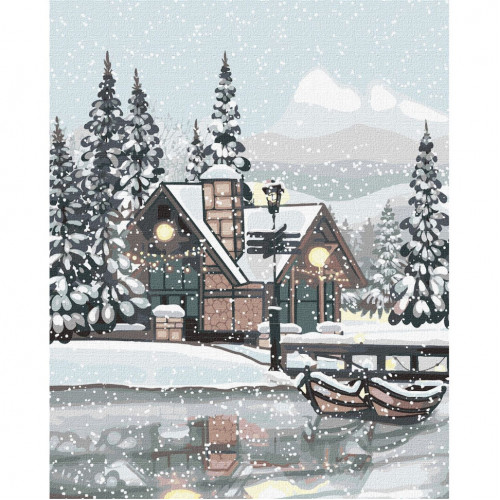 Картина по номерам 'Снежная тишина' ©akvamarinel_art Идейка KHO2873 40х50 см