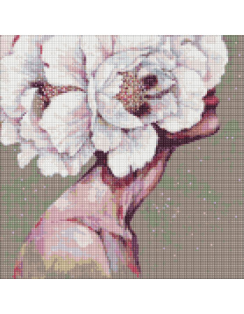 Алмазная мозаика 'Изысканная девушка' ©lesya_nedzelska_art AMO7612 Идейка 40х40 см