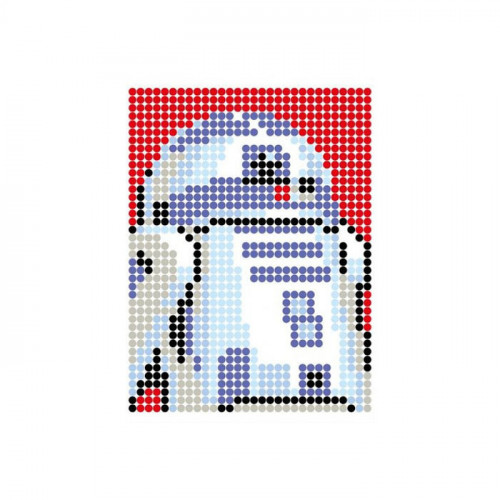 Картина по номерам стикерами в тубусе 'Робот синий' (R2D2) , 1200 стикеров 1876, 33х48 см