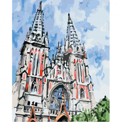 Картина по номерам 'Костёл Святого Николая' © Мазнева Марина BS53358, 40х50см