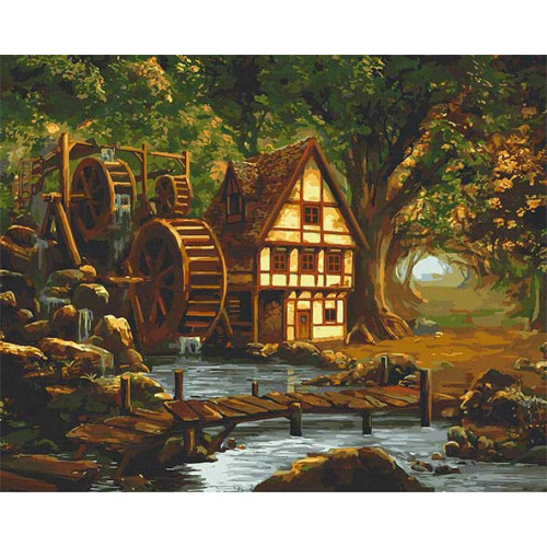Картина по номерам. Art Craft 'Мельница в заколдованном лесу' 40х50 см 10551-AC