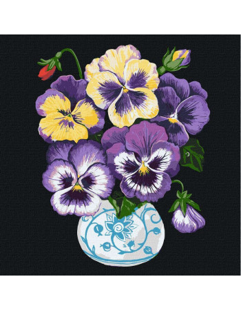 Картина по номерам 'Анютины глазки' ©kovtun_olga_art KHO3218 40х40 см