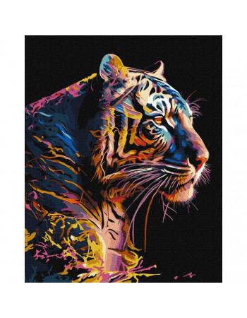 Картина по номерам 'Прекрасный зверь' ©art_selena_ua Идейка KHO6520 40х50 см с красками металлик extra