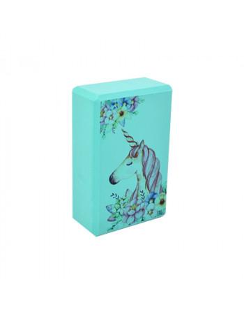 Блок для йоги 'Единорог' MS 0858-14(Turquoise) EVA 23 х 15 х 7,5 см