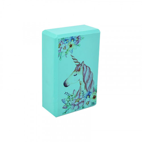 Блок для йоги 'Единорог' MS 0858-14(Turquoise) EVA 23 х 15 х 7,5 см