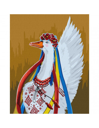 Картина по номерам 'Патриотическая гусыня' ©Светлана Теренчук KHO4354 40х50 см