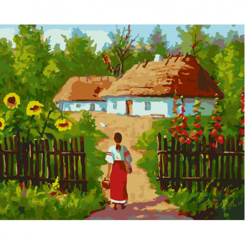 Картина по номерам 'Украинские избушки' Art Craft 10350-AC 40х50 см