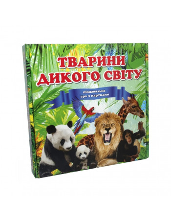 Настольная игра-викторина 'Животные дикого мира' Strateg 655. 220 карточек