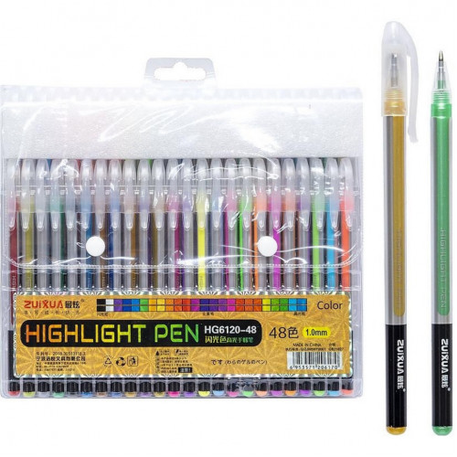 Набор гелевых ручек 'Highlight Pen' HG6120-48, 48 цветов