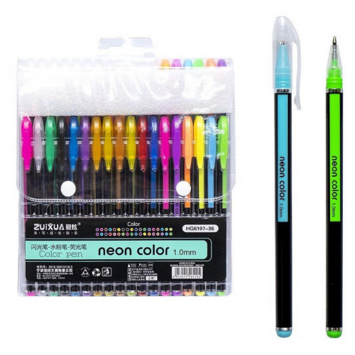 Набор гелевых ручек 'Neon color' HG6107-36, 36 цветов