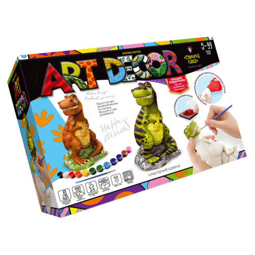 Креативное творчество 'ART DECOR' укр. ARTD-01 фигурка с гипса Динозавр