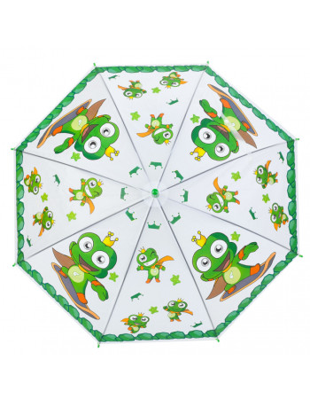 Детский зонтик 'Лягушка' MK 5793(Green) длина 65,5 см, трость 60 см, диаметр 84 см