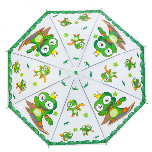 Детский зонтик 'Лягушка' MK 5793(Green) длина 65,5 см, трость 60 см, диаметр 84 см