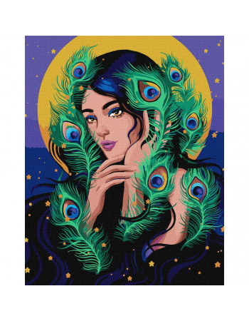 Картина по номерам 'Загадочная девушка' ©pollypop92 Идейка KHO2559 40х50 см