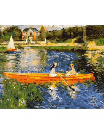 Картина по номерам 'Катания на лодке по Сене' ©Pierre-Auguste Renoir Идейка KHO2577 40х50 см