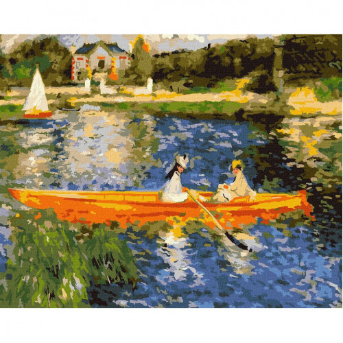 Картина по номерам 'Катания на лодке по Сене' ©Pierre-Auguste Renoir Идейка KHO2577 40х50 см