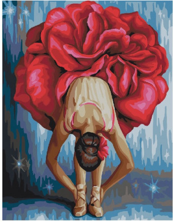 Картина по номерам. Brushme 'Цветочная балерина' GX22465, 40х50 см
