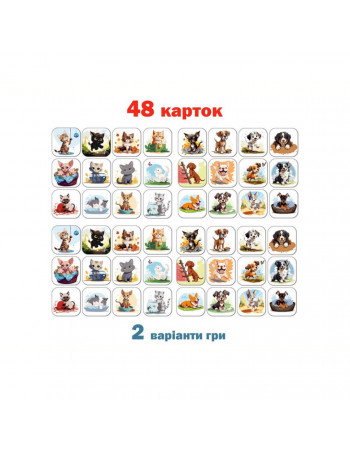 Настольная детская игра Мемори «Коты против собак» ME5032-24, 48 карточек