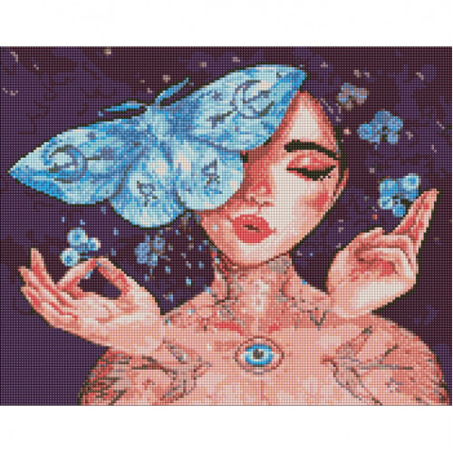 Алмазная мозаика 'Прикосновение бабочки' ©lesya_nedzelska_art Идейка AMO7451 40х50 см