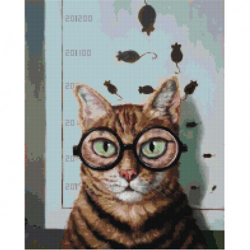 Алмазная мозаика 'Проверка зрения котика' ©Lucia Heffernan DBS1219, 40x50 см