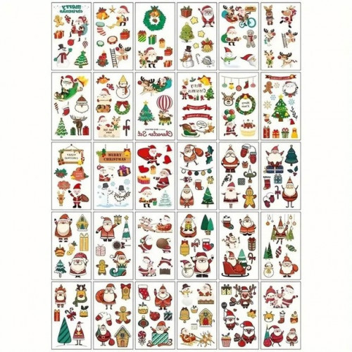 Набор детских временных тату 'Рождество и Новый год № 1' tattoo-mini-set-cmas-30-1
