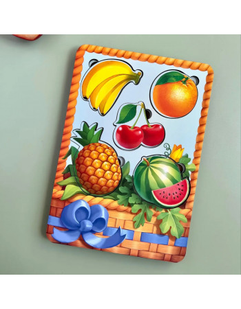 Настольная развивающая игра 'Корзина с фруктами-1' Ubumblebees (ПСФ044) PSF044 сортер-вкладыш