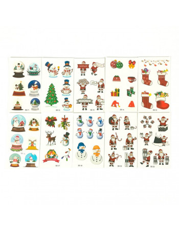 Набор детских временных тату 'Рождество и Новый год №6' tattoo-mini-set-cmas-10-6