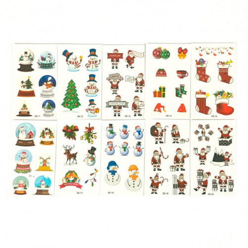 Набор детских временных тату 'Рождество и Новый год №6' tattoo-mini-set-cmas-10-6