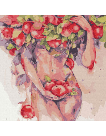 Картина по номерам 'Яблочное искушение' ©lesya_nedzelska_art Идейка KHO4989 40х40 см