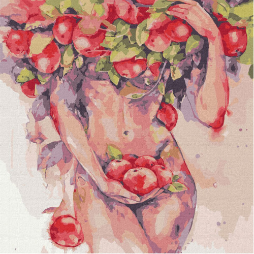 Картина по номерам 'Яблочное искушение' ©lesya_nedzelska_art Идейка KHO4989 40х40 см